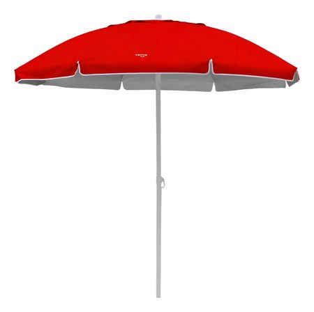 Sombrilla De Playa Playera Jardin Plegable Con Funda 1.80m Roja