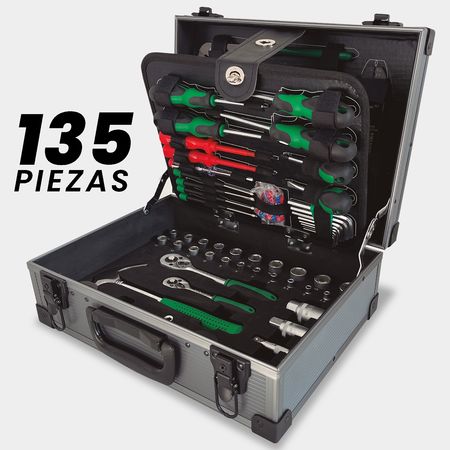 Set Juego Herramientas Maletín Branx 135 Pza C Vanadio Bxmax