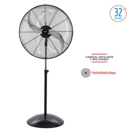 Ventilador De Pie Liliana Vpi Negro Con  Palas   De Diametro v