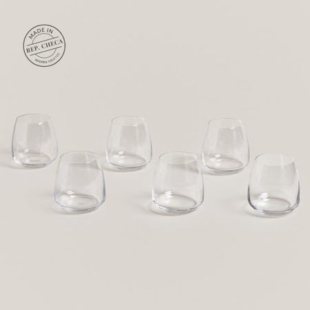 SET X12  VASOS DE CRISTAL DE BOHEMIA ANSER 400 ML