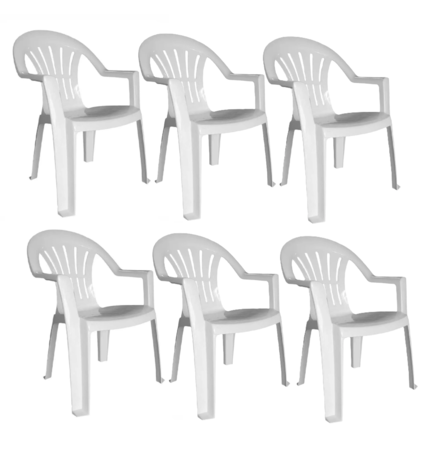 Combo x6 Sillones PVC Lautaro Quality Plastic