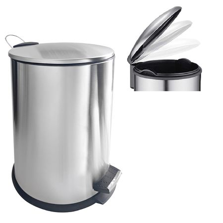 Cesto Residuos Tacho Acero Inox. Pedal 20 Lts Hogar Actual