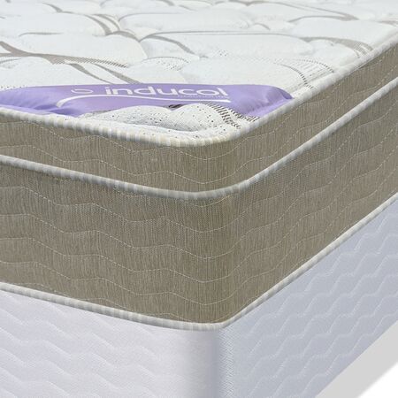 Colchon Inducol Pocket Firm Super Queen 160x200 de Resortes Pocket con Euro Pillow