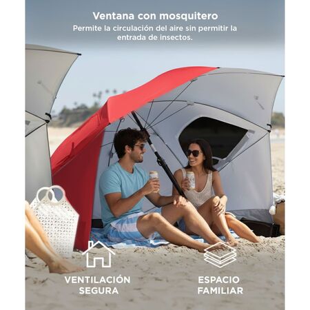 Sombrilla Carpa Roja Gadnic GZ7 Para Exterior + Bolso