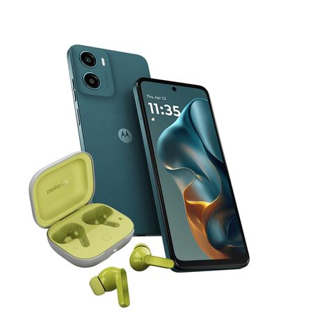 Combo Moto G05 4+64GB Forest Green + Moto Buds Guitar Green Banana