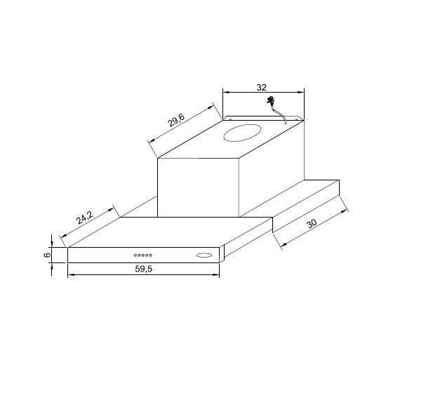 Extractor Purificador de Cocina Maraldi Slide Cristal 60cm - Vista 3