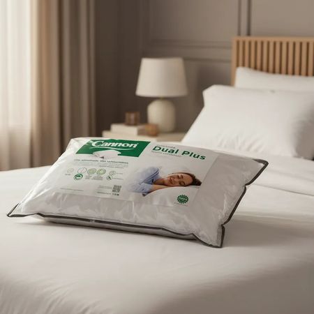 Almohada Cannon Dual Plus 70x50cm Nucleo Extraible Blanco Blanco