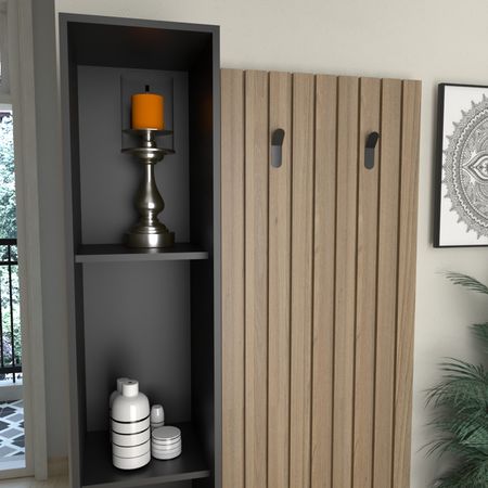 Botinero Recibidor Funcional Con Columna Tables Cod: 4019 Olmo Finlandes-Negro