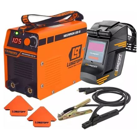 Megakit Soldador Inverter Lusqtoff C/Mascara y Escuadras MEGAIRON100-8