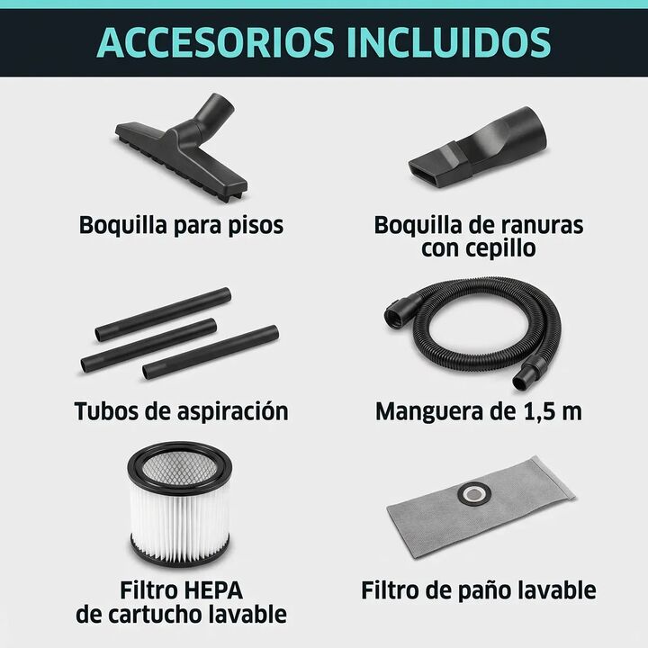Aspiradora Karcher Wdl 1s 12 Lts Multifunción 3 En 1 1000w - Vista 3