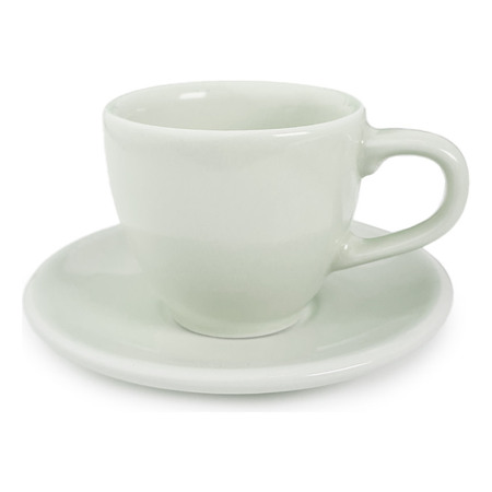 Set X2 Tazas Con Platillo Oval Porcelana Café Germer 80ml
