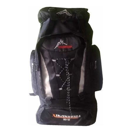 Mochila Mochileros Camping Trekking Outdoor Negro De 90l Cts