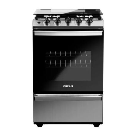 Cocina a Gas Drean 56cm Inoxidable Easy Clean Luz Encendido Parrilla CD5614AI0