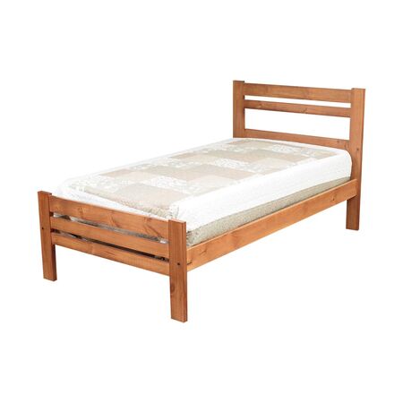 Cama Inmacol Simple Madera 1 1/2 Pl Castaño.