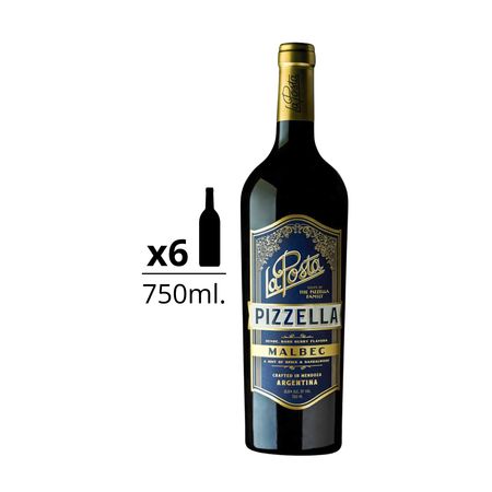 Vino Tinto La Posta Pizzella Malbec Caja x 6