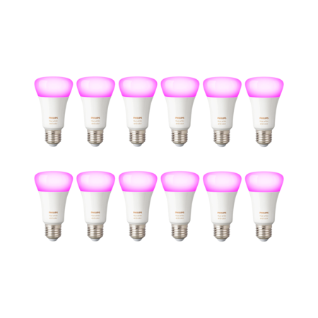 Pack x12 Lampara Philips Hue E27 Color Smart 5ta Gen Luz RGB