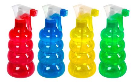 Set x 4 Rociador Spray Pulverizador Lanza Agua Gatillo 550 Ml Plast