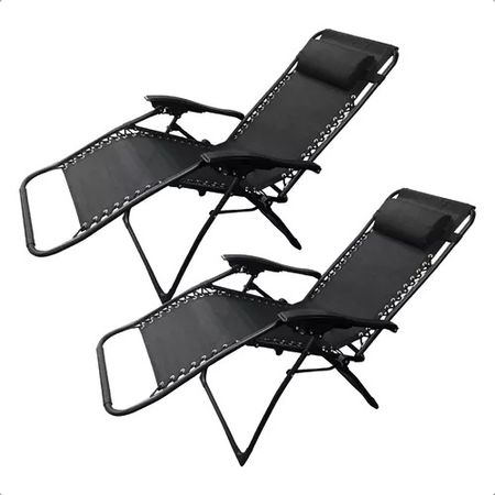 Kit X2 Reposera Gravitacional Zero Plegable Exterior Jardin