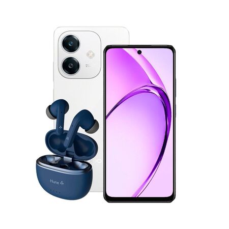 Combo Oppo A60 8+256GB White + Auriculares Hune TWS ANC+ENC