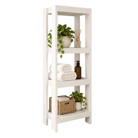 Columna Vanitory 0.45 Mts Abierta Linea Toilet Tables Cod: 3187-bm Blanco