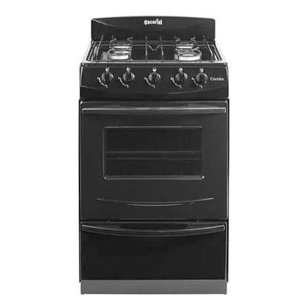 Cocina Escorial CANDOR BLK S2 GL 51Cm Negro Gas Licuado