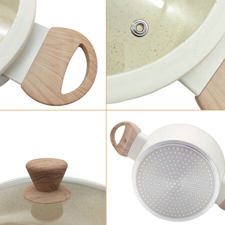 Cacerola Carol Granito Crema 24Cm