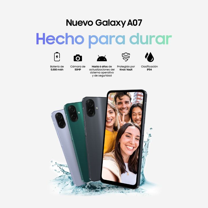 Celular Samsung Galaxy A07 64GB Verde - Vista 4