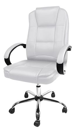 Silla De Escritorio Ejecutiva Ergonómica Acolchada de Eco cuero