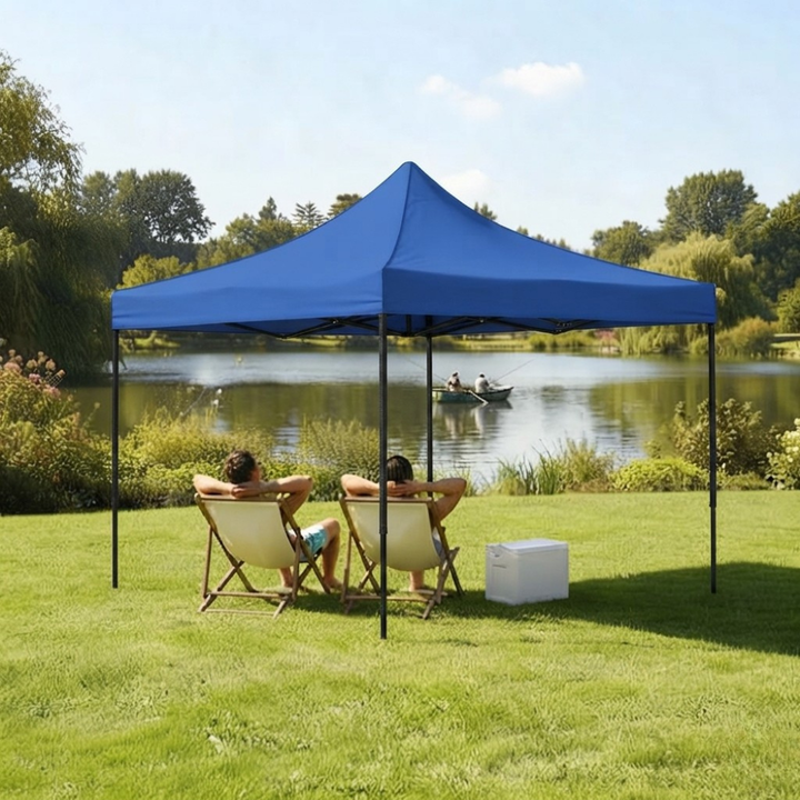 Gazebo 3x3 De Hierro Sin Paredes Cl-Te300 Azul Circle Line - Vista 3