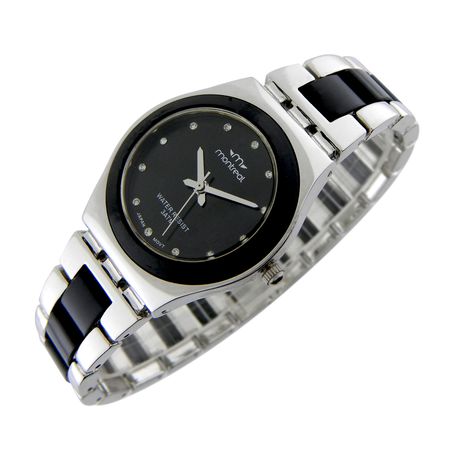 Reloj Dama Negro Montreal Combinado