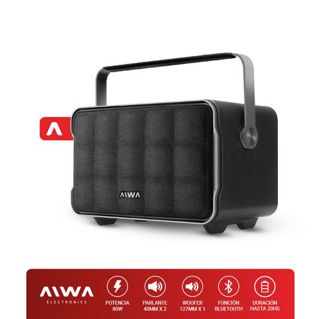 Parlante Bluetooth Portátil Aiwa 80W Mega Bass