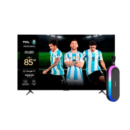 Combo Smart TV TCL QLED 4K 65" + Parlante Bluetooth Dekkin 16W
