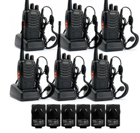 Kit x6 Handy Gadnic WK99U 5w 16CH UHF Hasta 10km