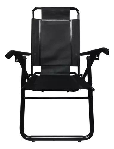 Reposera Plegable Descansar 80040 Black Caño Aluminio 5 Posiciones - Vista 2