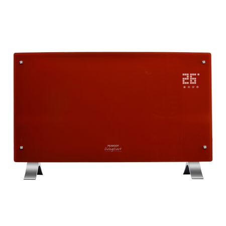 VITROCONVECTOR PEABODY PE-VQD20R - ROJO, 2000W, TERMOSTATO, FRENTE CURVO, TOUCH PANEL, DISP.DIGITAL