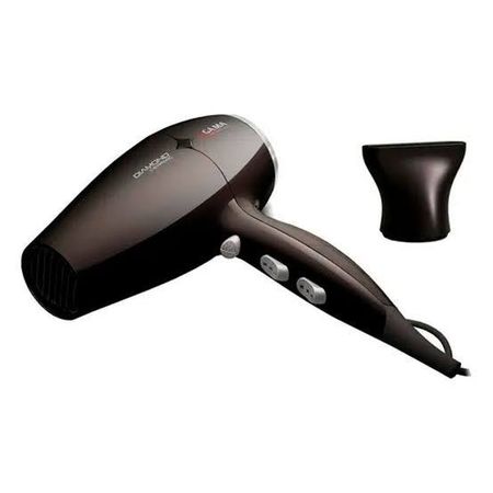 Secador De Pelo Gama DC Diamond Ceramic STD Black 2300 Watts 2 Velocidades 3 Temperaturas Con Boquilla