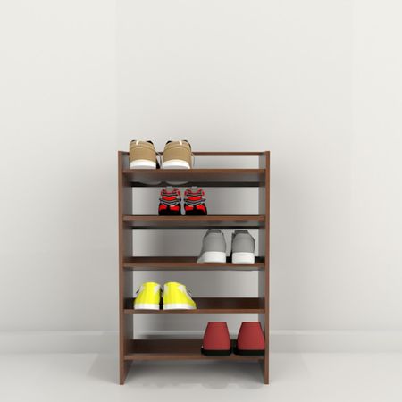 Botinero Abierto 10 Pares Tables Cod: 6421 Caoba 