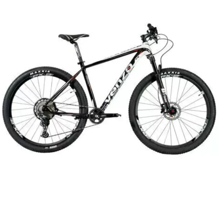Bicicleta MTB Venzo Vulcan R29 Monoplato 12V Negro/Blanco Disco Hidr. Talle M
