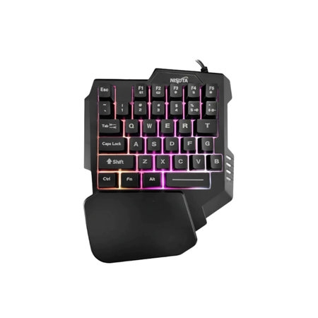 TECLADO NISUTA GAMER RGB ONE HAND (C:NEGRO NSKBG35)
