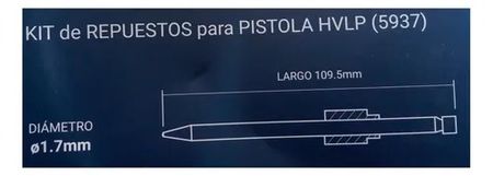 Soplete HVLP Bremen 5937 Kit Reparación 1,7 Milímetros