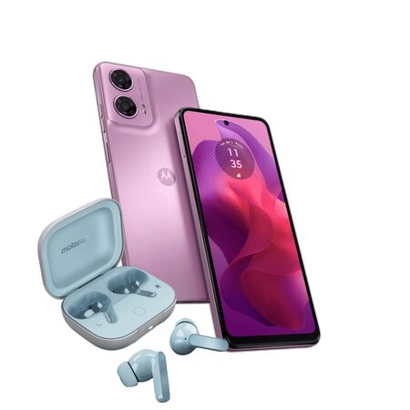 Combo Moto G24 4+128GB Pink Lavender + Moto Buds Guitar Illusion Blue