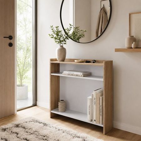 Recibidor Abierto DS Home Olmo Blanco 96x25x10 cm