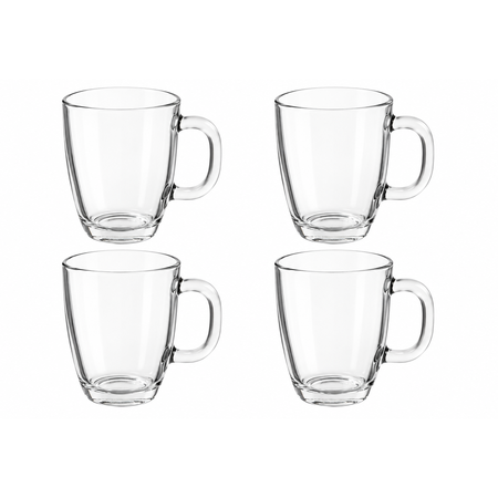 4 TAZAS JARROS DE VIDRIO AMANECER