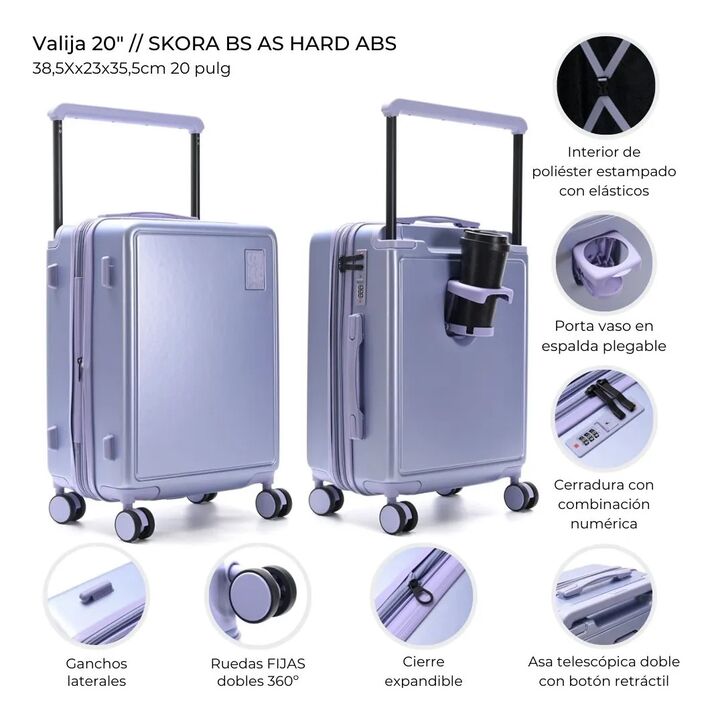 Valija Skora Bs As Hard Abs 20 Pulg Lila 41515 - Vista 5
