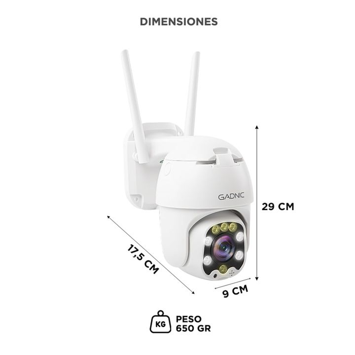 Cámara De Seguridad Gadnic DM300W IP WIFI Para Exteriores 1080P Visión Nocturna - Vista 6