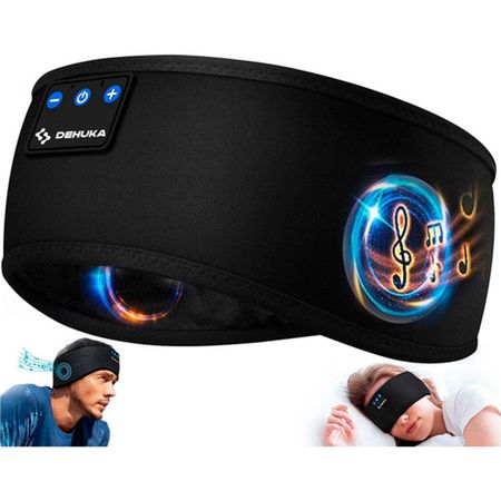 Antifaz Auricular Para Dormir Refrigerante Bluetooth Dehuka Negro