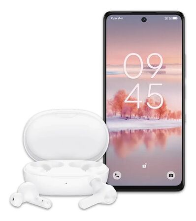 Combo Celular TCL 60 Nxtpaper 512/8gb White + Auriculares Moveaudio Go White