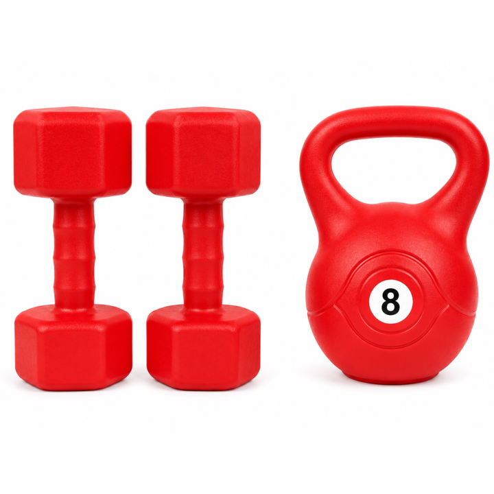 Combo Par de Mancuernas 2 kg + Pesa Rusa 8 kg - Vista 2