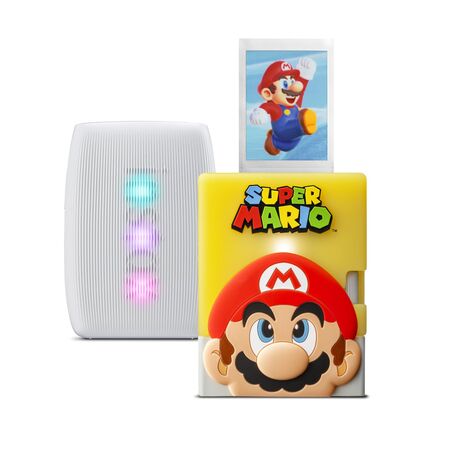 Impresora instantanea Instax Mini Link 3 Blanca con Funda Edicion espacial Mario Bros