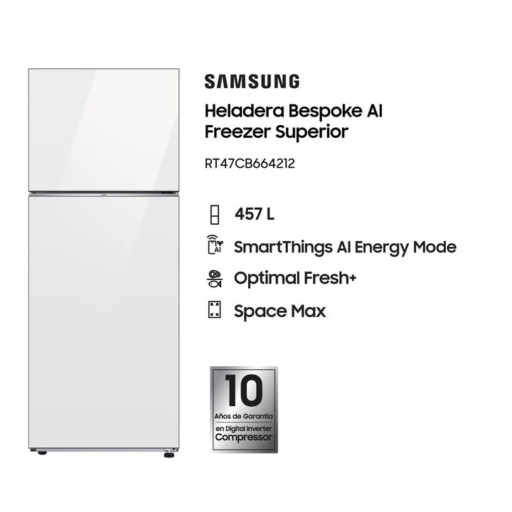 Heladera Samsung RT47CB664212 457 L Bespoke Inverter Blanco - Vista 1